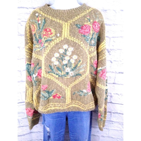 L.L. Bean Sweaters - Vintage 90's L.L Bean Chunky Earth Tones Sweater L
